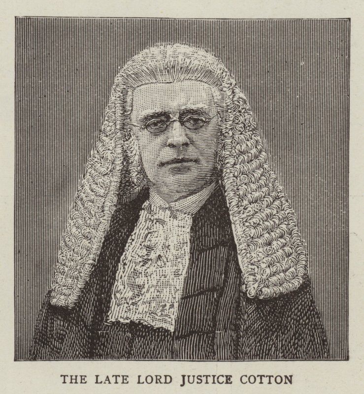 Lord Justice Cotton (gravering) af English School