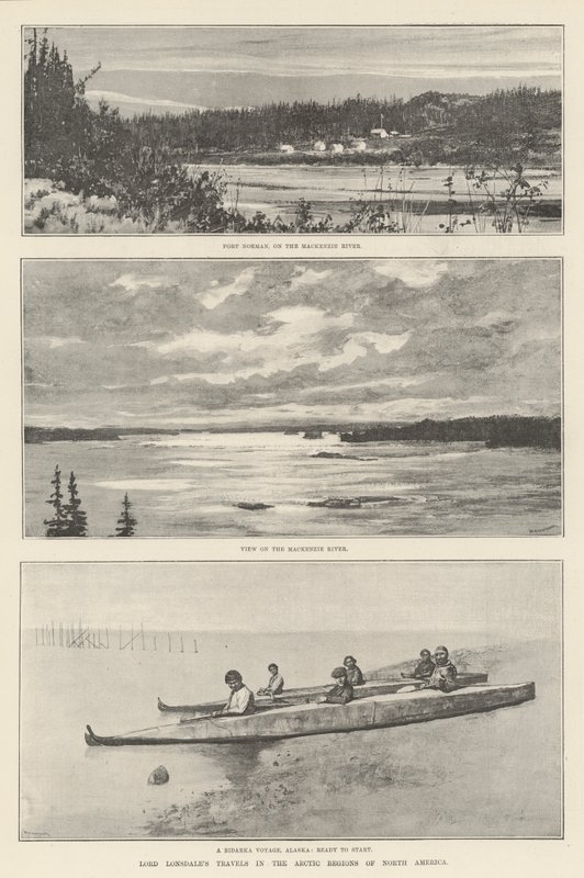 Lord Lonsdales rejser i de arktiske områder i Nordamerika (gravering) af English School