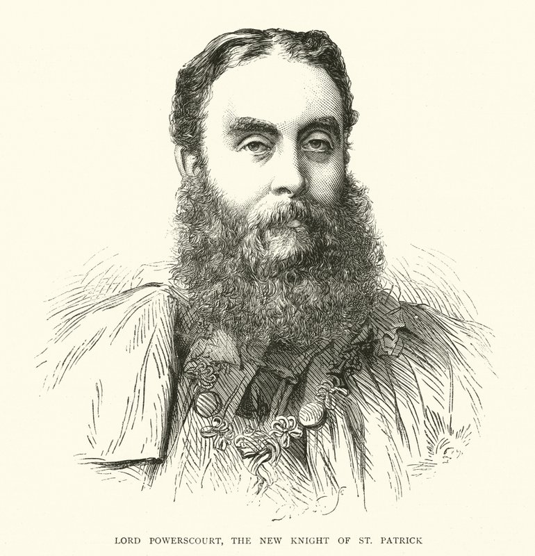 Lord Powerscourt, den nye ridder af St. Patrick (gravering) af English School