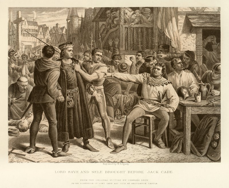 Lord Saye og Sele stillede for Jack Cade af English School