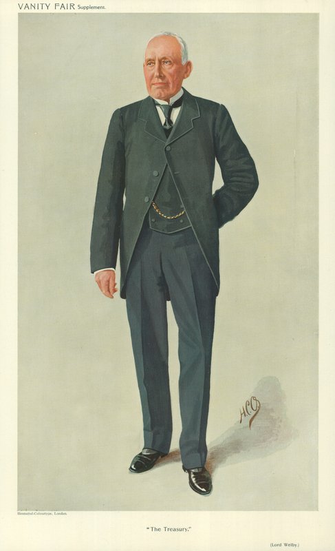 Lord Welby, The Treasury, 10. marts 1910, Vanity Fair tegneserie af English School