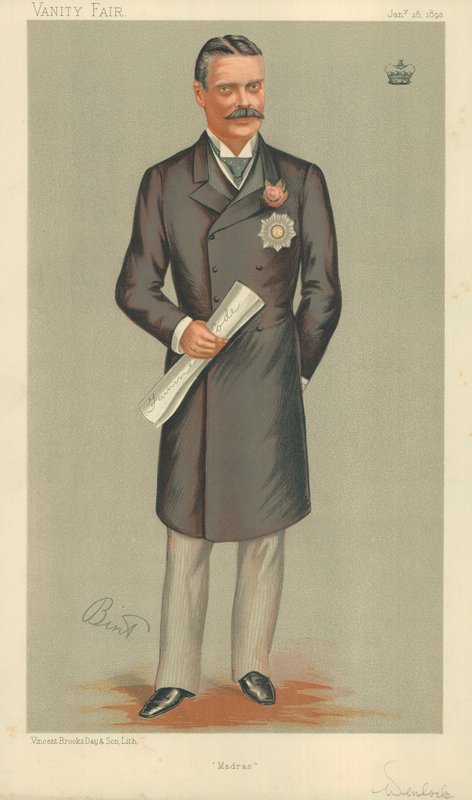 Lord Wenlock, Madras, 28. januar 1893, tegneserie af Vanity Fair af English School