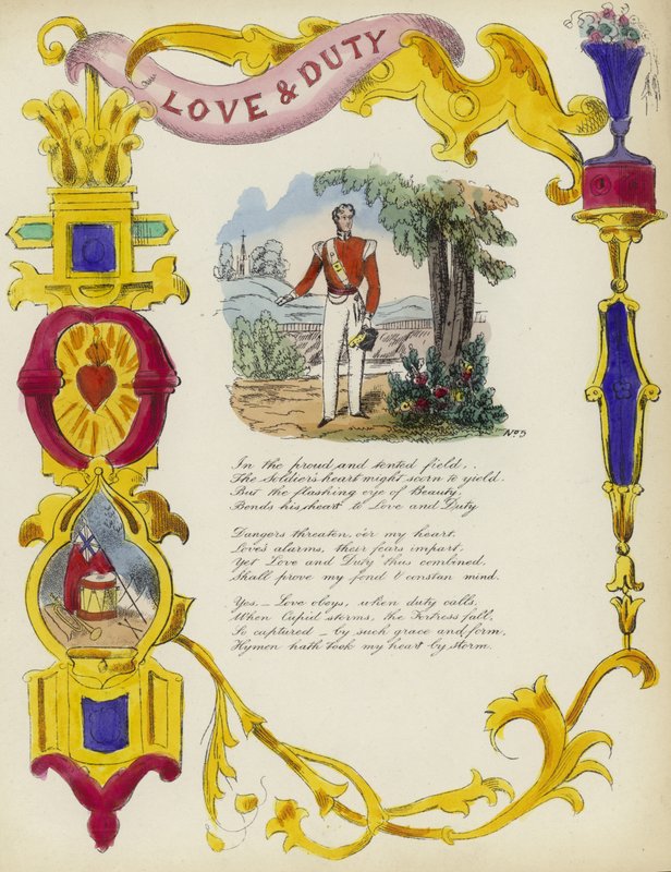 Love & Duty, British Valentines-kort af English School