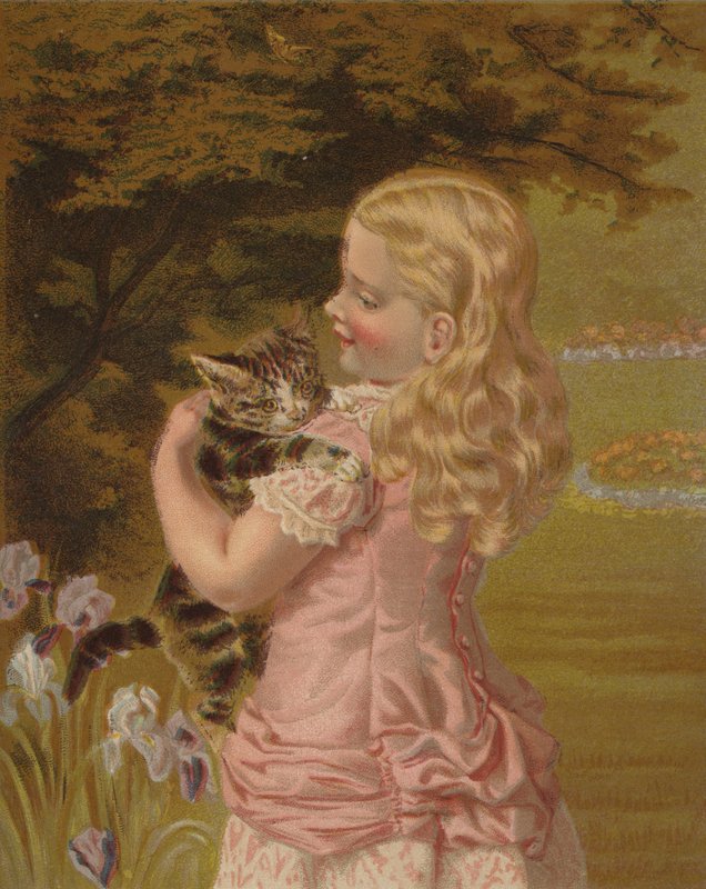 Kærlige venner (chromolitho) af English School