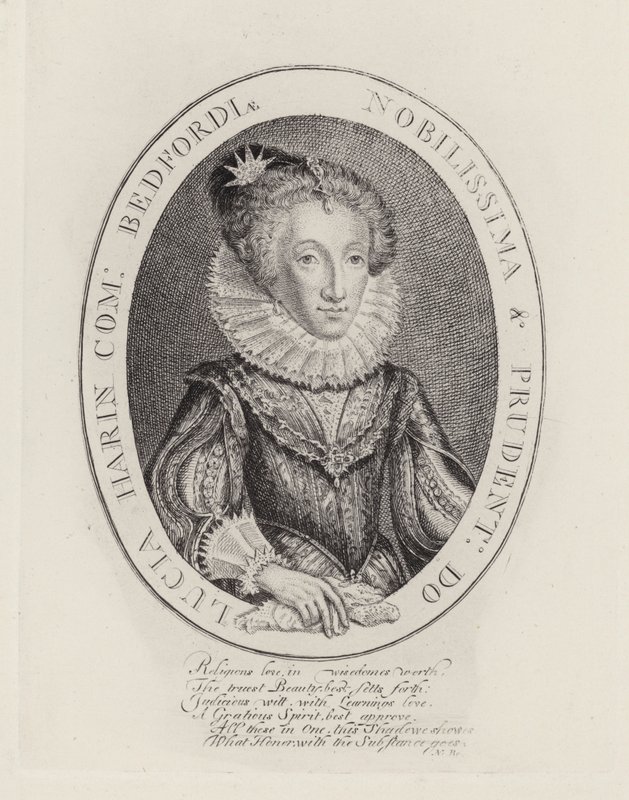Lucy Harrington, grevinde af Bedford (gravering) af English School