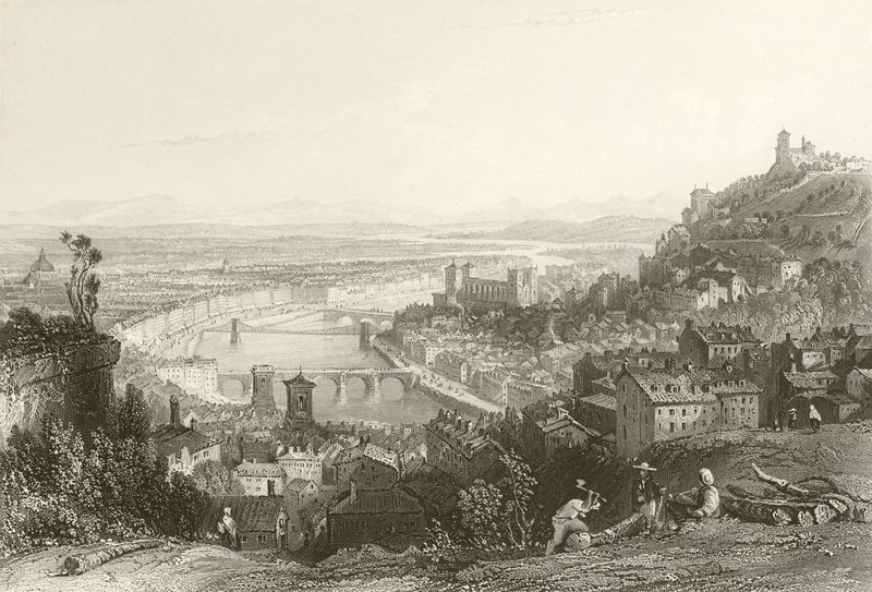 Lyons, fra La Croix Rousse af English School