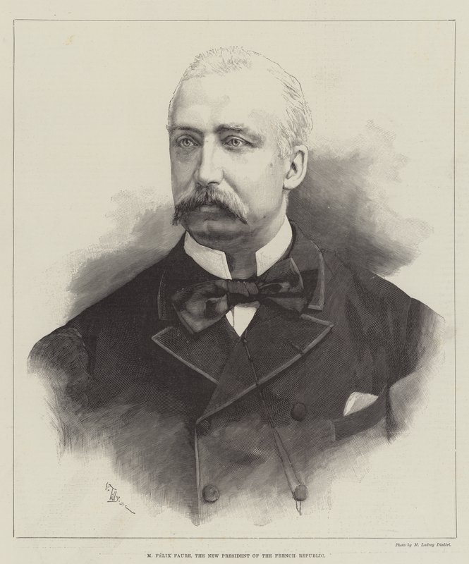 M Felix Faure, Den Franske Republiks nye præsident (gravering) af English School