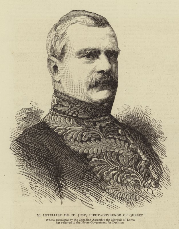 M Letellier de St Just, løjtnant-guvernør i Quebec (gravering) af English School