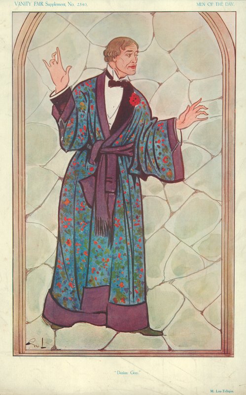 M Lou-Tellegen, Dorian Gray, 10. september 1913, Vanity Fair tegnefilm af English School