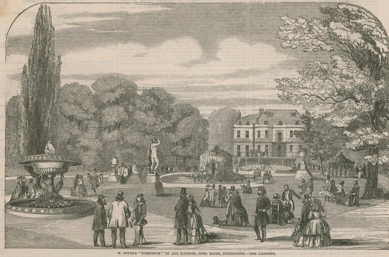 M Soyers Symposium for alle nationer, Gore House, Kensington - haverne af English School