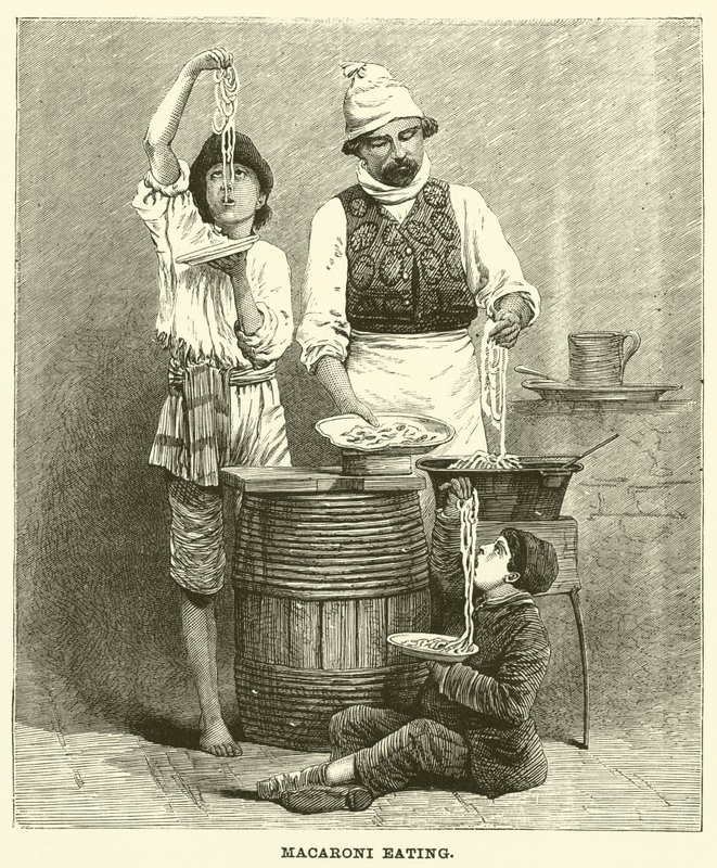 Makaroni spise (gravering) af English School