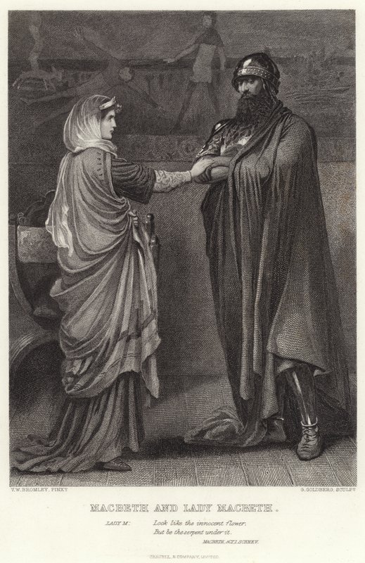 Macbeth og Lady Macbeth, Macbeth, Akt I, Scene V af English School
