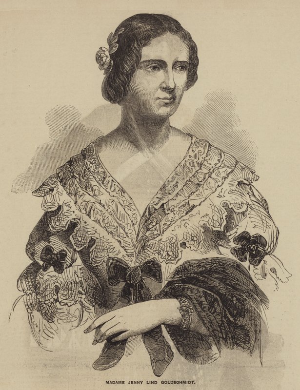 Madame Jenny Lind Goldschmidt (kobberstik) af English School