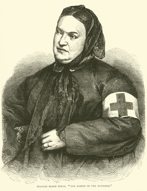Madame Marie Simon, De Såredes Ven, januar 1871 af English School