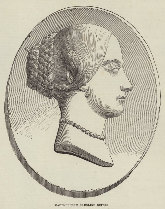 Mademoiselle Caroline Duprez (gravering) af English School