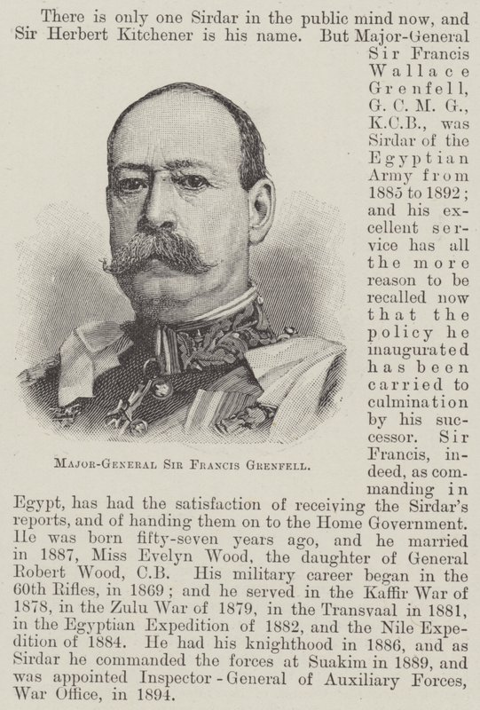 Generalmajor Sir Francis Grenfell (gravering) af English School