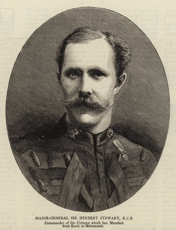 Generalmajor Sir Herbert Stewart, KCB (gravering) af English School