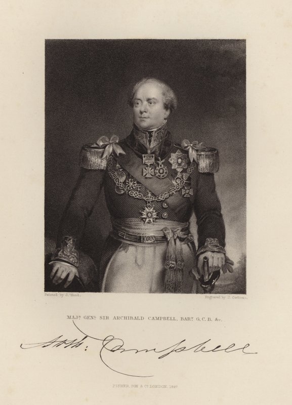Generalmajor Sir Archibald Campbell af English School