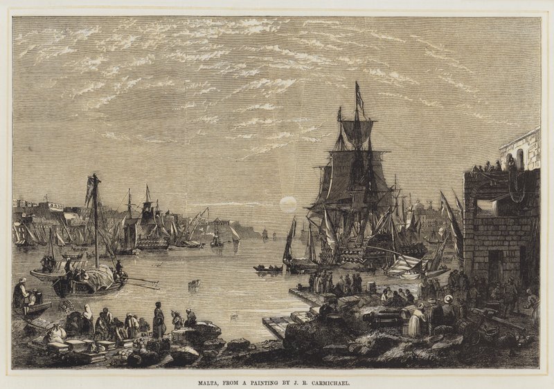 Malta (farve litho) af English School