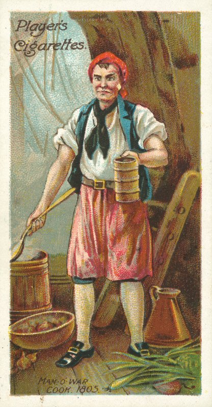 Man-of-War Cook af English School