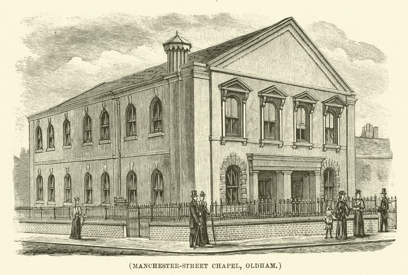 Manchester-Street Chapel, Oldham (gravering) af English School