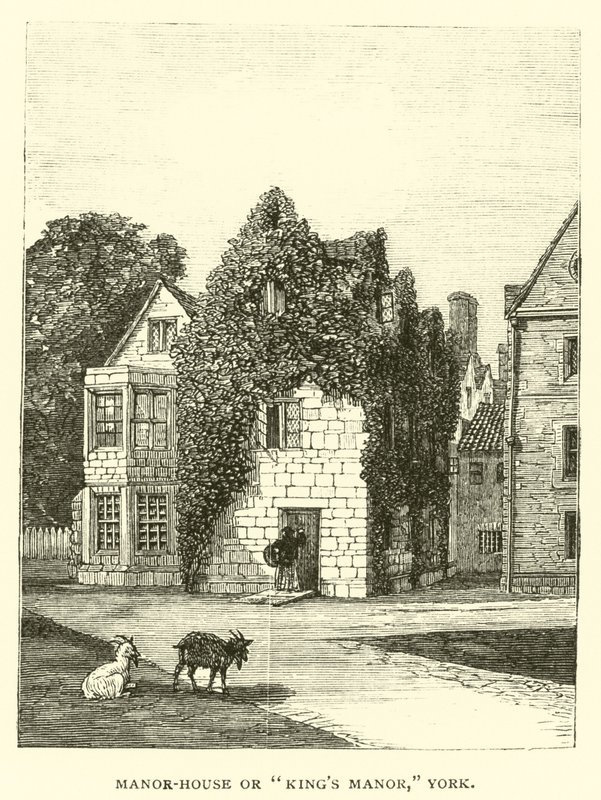 Manor-House eller Kings Manor, York af English School