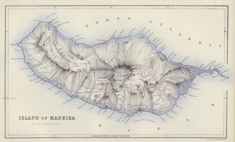 Kort: Island of Madeira, af GH Swanston, Edinburgh (farvefotografier) af English School