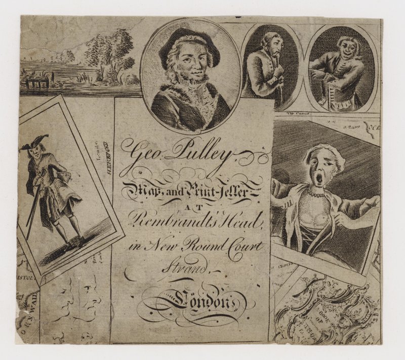 Kort og tryksælger, George Pulley, handelskort af English School