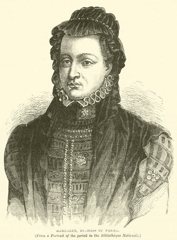 Margaret, hertuginde af Parma (gravering) af English School