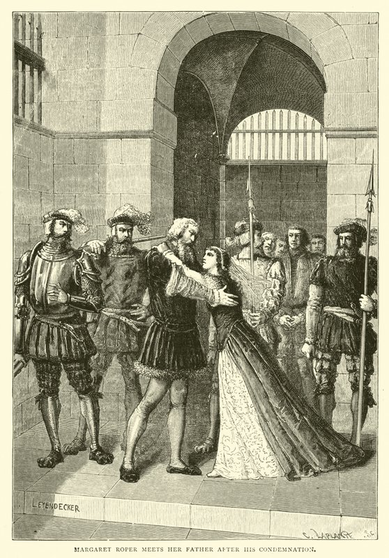Margaret Roper møder sin far efter hans fordømmelse af English School