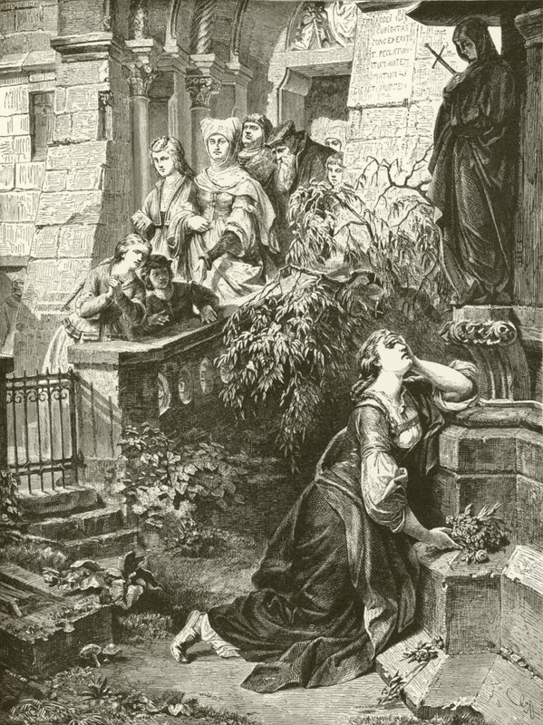 Margaret før Mater Dolorosa (dybtryk) af English School