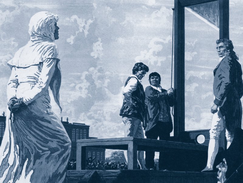 Marie Antoinette nærmer sig guillotinen af English School