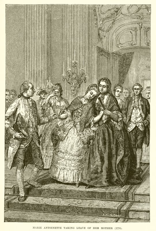 Marie Antoinette tager afsked med sin mor af English School