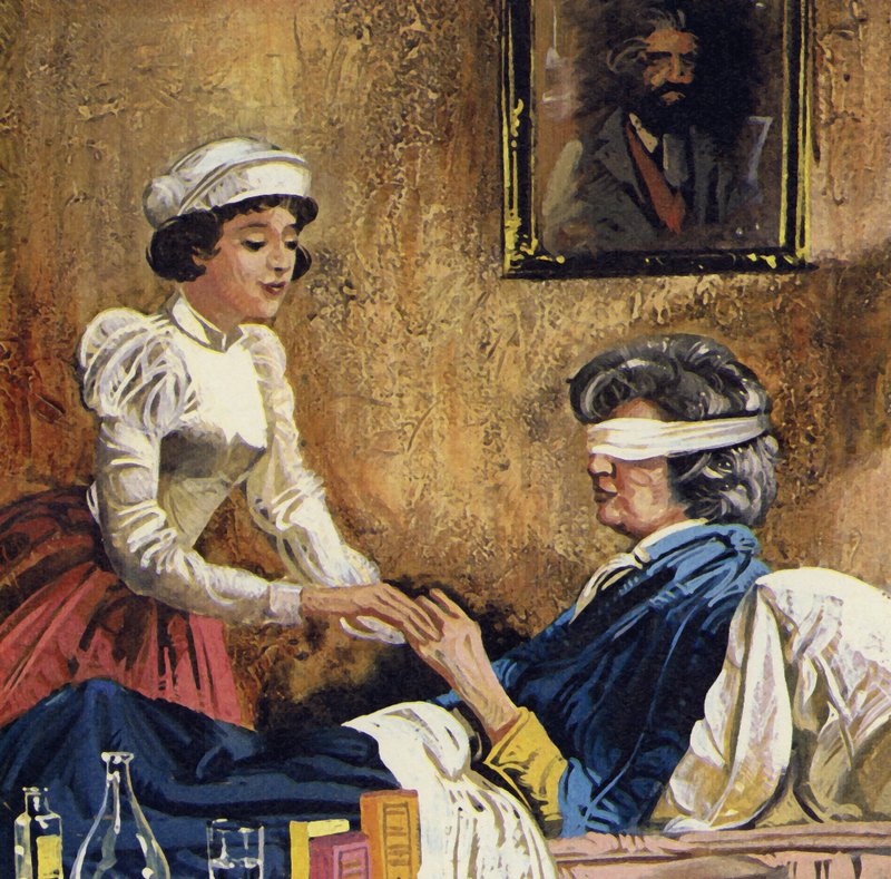 Marie Curie led af meget svage øjne af English School