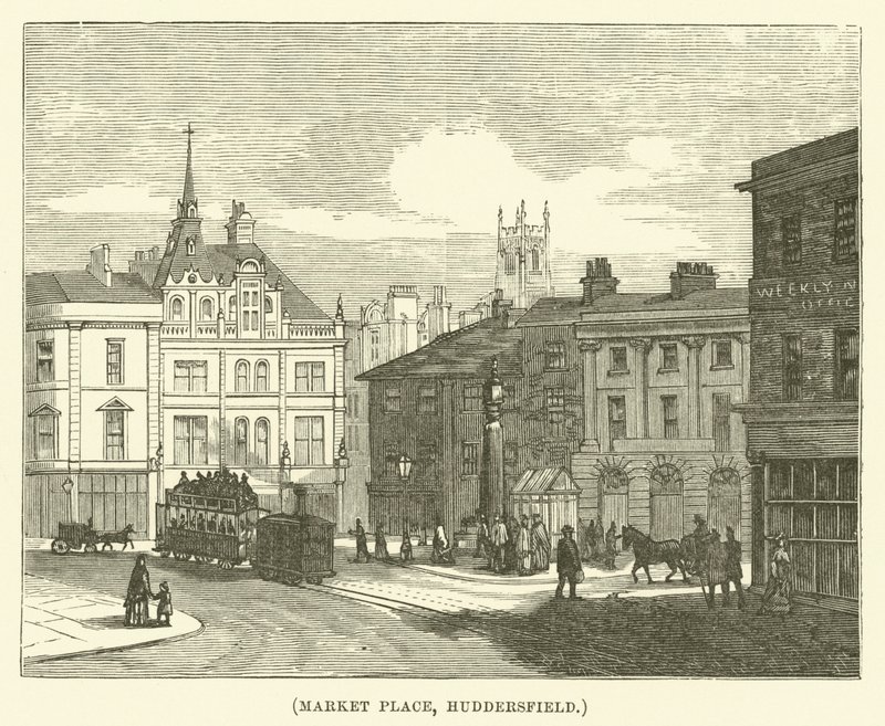 Markedspladsen, Huddersfield (kobberstik) af English School