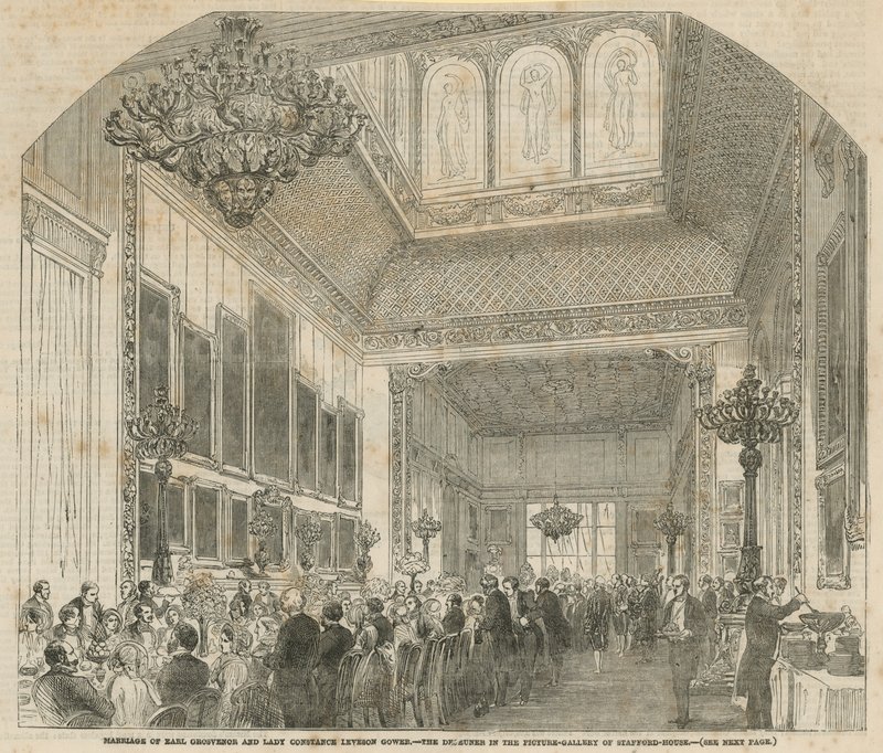 Ægteskab mellem Jarl Grosvenor og Lady Constance Leveson Gower af English School
