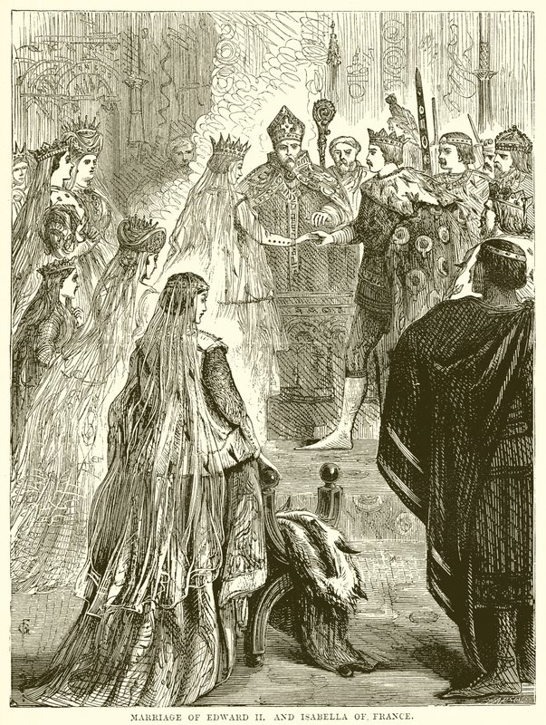 Ægteskab mellem Edward II og Isabella af Frankrig af English School