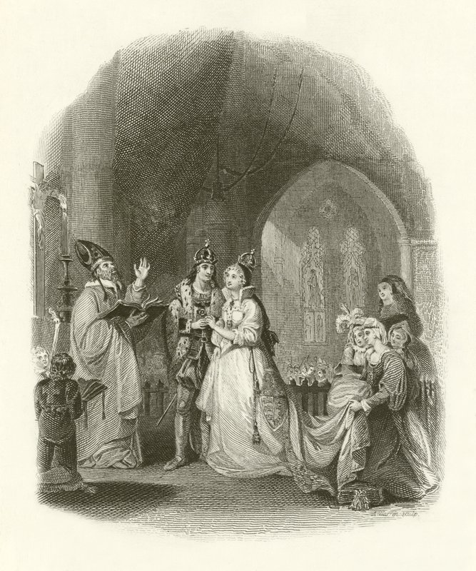 Henry VIIs ægteskab med Elizabeth af York af English School