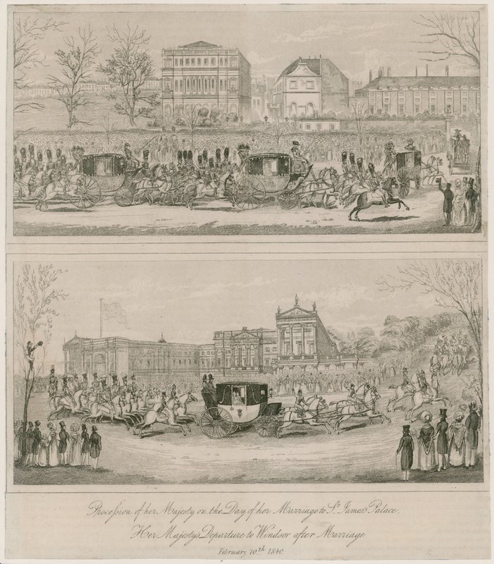 Ægteskab mellem dronning Victoria og prins Albert, 10. februar 1840 af English School