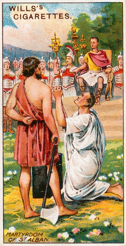 Martyrium af St Alban, 304 e.Kr af English School