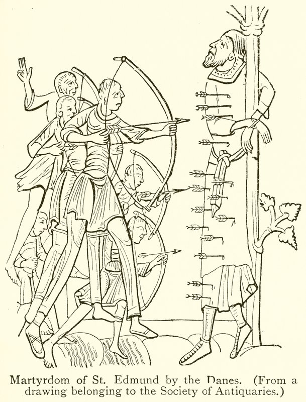 Martyrium af St. Edmund af danskerne af English School
