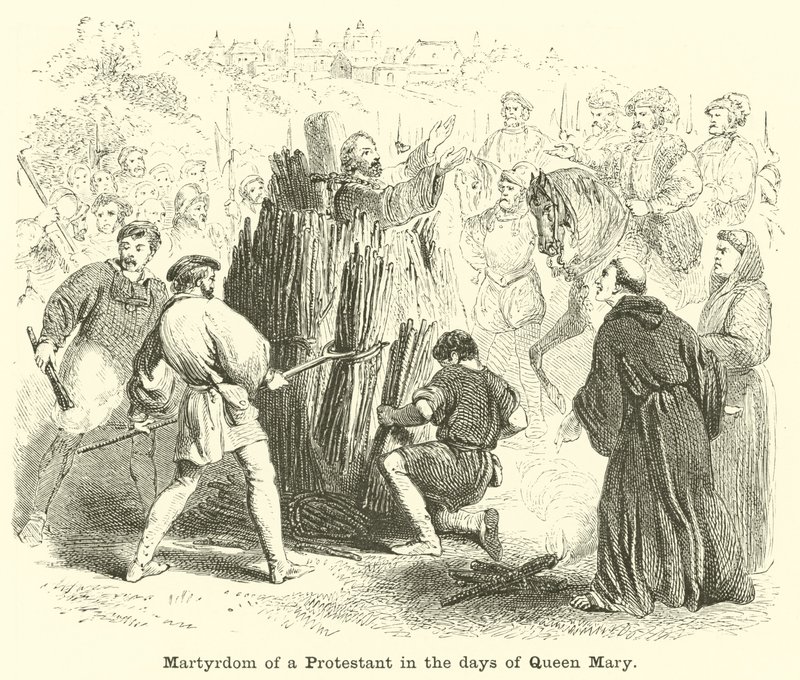 En protestants martyrdød i Queen Marys dage af English School
