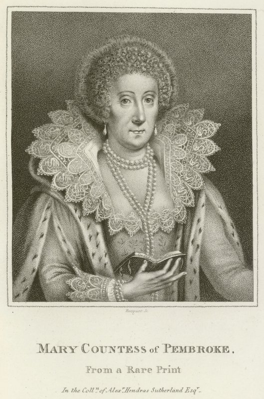 Mary, grevinde af Pembroke (gravering) af English School