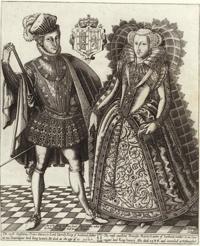 Mary, Queen of Scots, og Henry Stuart, Lord Darnley af English School