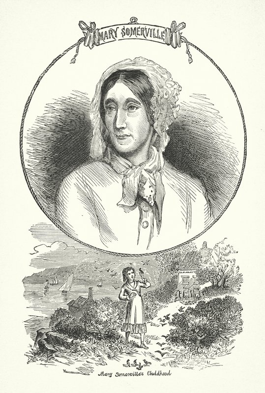 Mary Somerville, skotsk videnskabsmand og forfatter (gravering) af English School