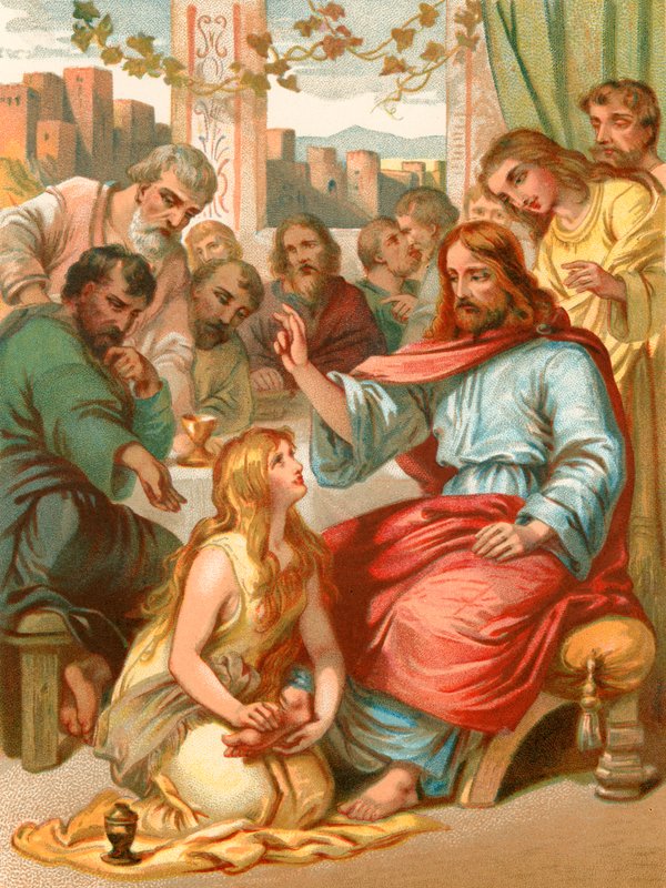 Maria vasker Jesu fødder af English School
