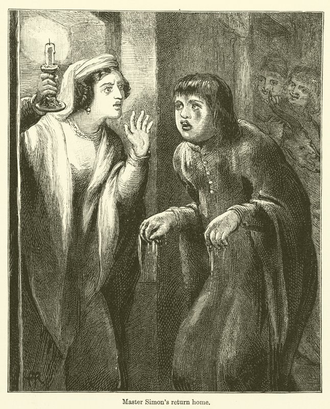 Mester Simons hjemkomst (gravering) af English School