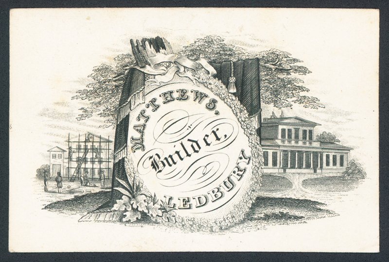 Matthews, bygmester, handelskort af English School