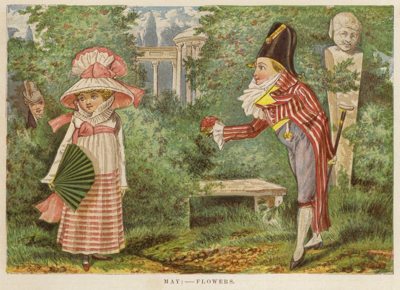 maj: blomster (farve litho) af English School