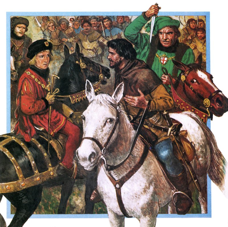 Londons borgmester på vej til at dræbe Wat Tyler af English School
